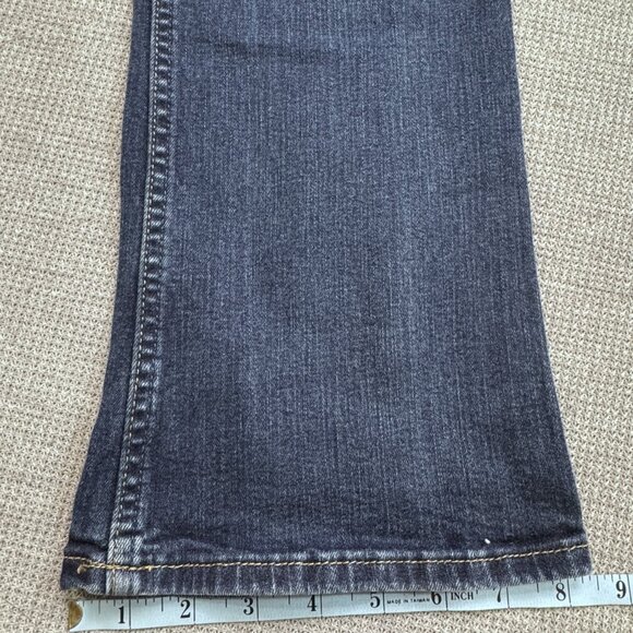 Hollister Womens 9R Blue Distressed Bootcut Jeans Denim Ripped Knee Medium Wash - Picture 12 of 13